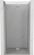 Mexen Mist-F Faltbare Duschabtrennung links 65 cm, transparent, gebürsteter Nickel - 8A6-065-000-97-00-L