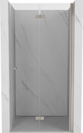 Mexen Mist-F faltbare Duschabtrennung rechts 80 cm, transparent, gebürstetes Nickel - 8A6-080-000-97-00-P