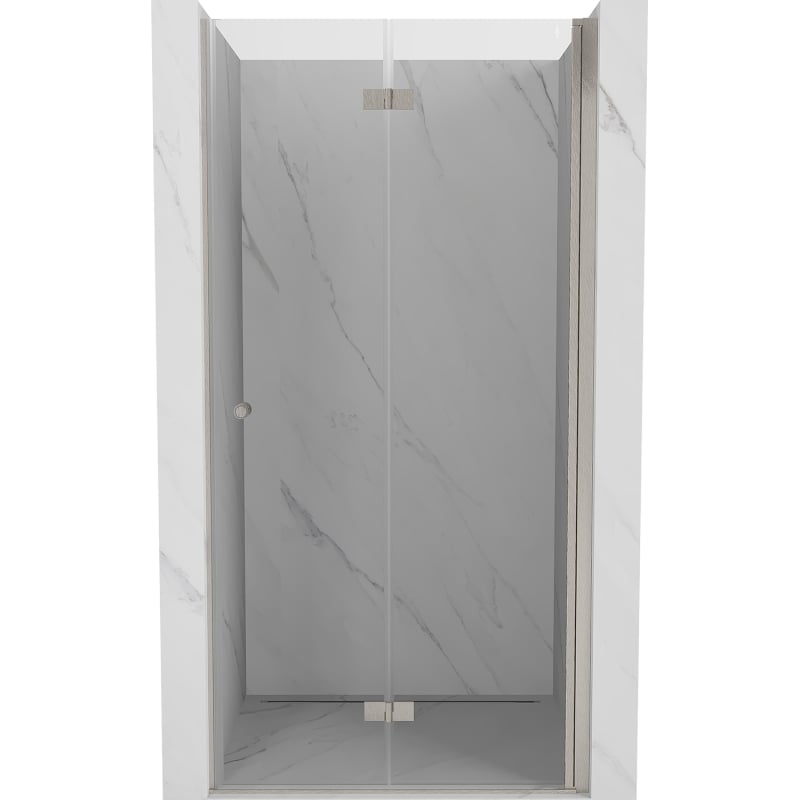Mexen Mist-F faltbare Duschkabinen-Tür rechts 85 cm, transparent, gebürsteter Nickel - 8A6-085-000-97-00-P