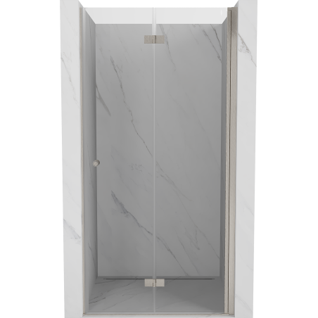 Mexen Mist-F faltbare Duschabtrennung rechts 100 cm, transparent, gebürstetes Nickel - 8A6-100-000-97-00-P