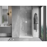 Mexen Mist-F faltbare Duschabtrennung rechts 115 cm, transparent, gebürsteter Nickel - 8A6-115-000-97-00-P