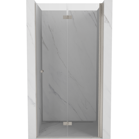 Mexen Mist-F faltbare Duschabtrennung rechts 115 cm, transparent, gebürsteter Nickel - 8A6-115-000-97-00-P
