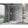 Mexen Mist-F Klappbare Duschkabine links 75 x 70 cm, transparent, weiß - 8A6T-075-070-20-00-L