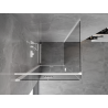 Mexen Mist-F faltbare Duschkabine links 80 x 80 cm, transparent, weiß - 8A6T-080-080-20-00-L