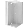 Mexen Mist-F faltbare Duschkabine links 80 x 80 cm, transparent, weiß - 8A6T-080-080-20-00-L