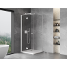 Mexen Mist-F faltbare Duschkabine links 85 x 85 cm, transparent, weiß - 8A6T-085-085-20-00-L