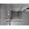 Mexen Mist-F faltbare Duschkabine links 85 x 85 cm, transparent, weiß - 8A6T-085-085-20-00-L