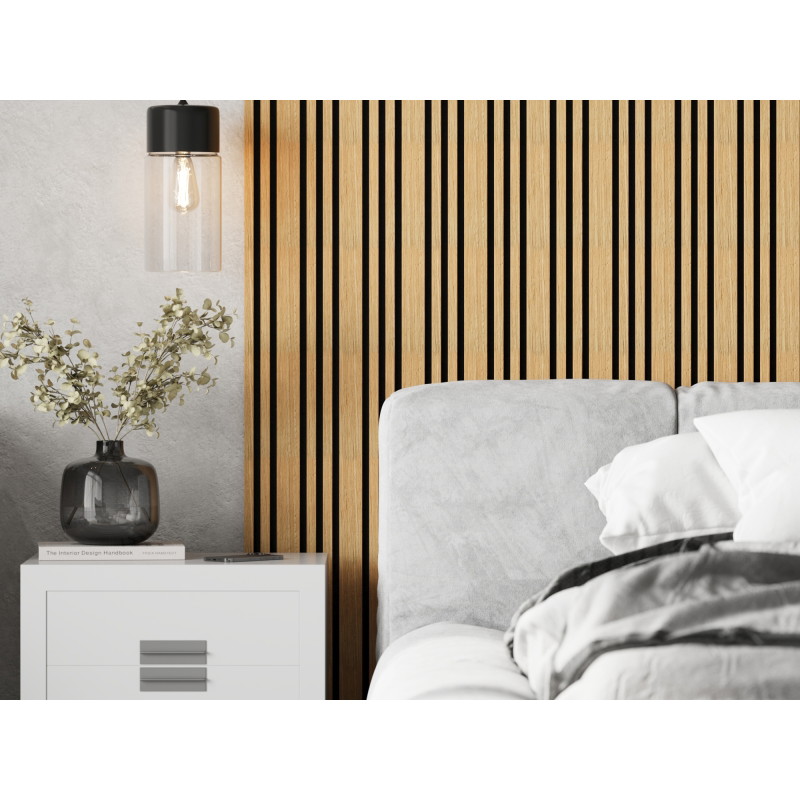 Mexen Lam-F Slim 01 Akustische Wandlamellen 280 x 36,5 cm, Filz 9 mm, technisches Furnier, Eiche Classic - S107-280-01-041