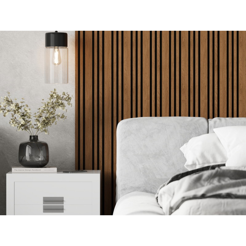 Mexen Lam-F Slim 01 Akustische Wandpaneele 280 x 36,5 cm, Filz 9 mm, technisches Furnier, Eiche Natur - S107-280-01-042