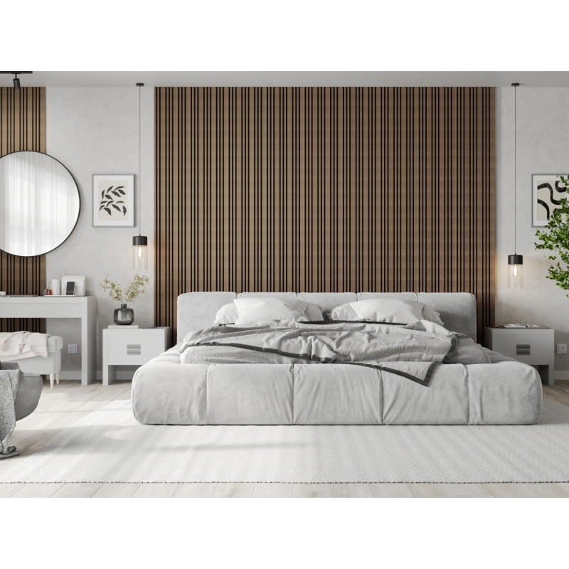 Mexen Lam-F Slim 01 Akustische Wandpaneele 280 x 36,5 cm, Filz 9 mm, technisches Furnier, Dunkle Walnuss - S107-280-01-044