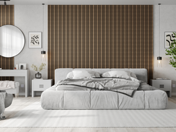 Mexen Lam-F Slim 01 Akustische Wandpaneele 280 x 36,5 cm, Filz 9 mm, technisches Furnier, Dunkle Walnuss - S107-280-01-044