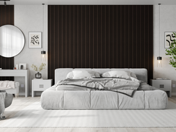 Mexen Lam-F Slim 01 Akustische Wandpaneele 280 x 36,5 cm, Filz 9 mm, technisches Furnier, Schwarze Eiche - S107-280-01-046
