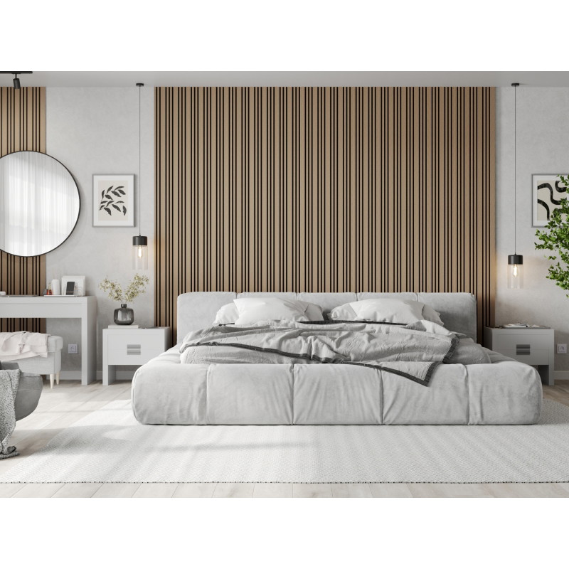 Mexen Lam-F Slim 01 Akustik-Wandpaneele 280 x 36,5 cm, Filz 9 mm, Technisches Furnier, Helle Walnuss - S107-280-01-047