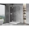 Mexen Mist-F faltbare Duschkabine links 100 x 90 cm, transparent, weiß - 8A6T-100-090-20-00-L