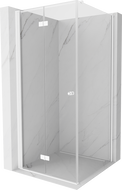 Mexen Mist-F faltbare Duschkabine links 100 x 100 cm, transparent, weiß - 8A6T-100-100-20-00-L