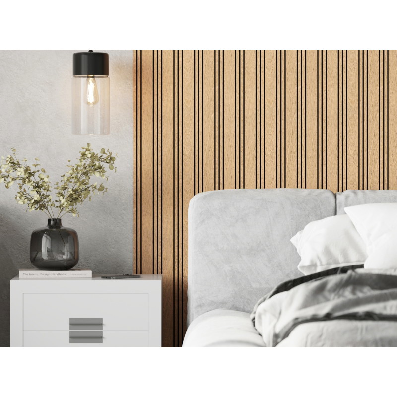 Mexen Lam-F Nano 01 Akustische Wandpaneele 280 x 32,4 cm, Filz 9 mm, technisches Furnier, Eiche Classic - S108-280-01-041