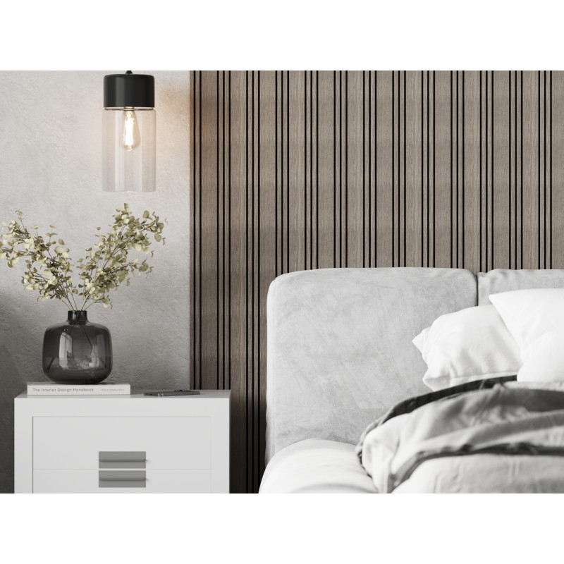Mexen Lam-F Nano 01 Akustische Wandpaneele 280 x 32,4 cm, Filz 9 mm, technisches Furnier, Graue Eiche - S108-280-01-043