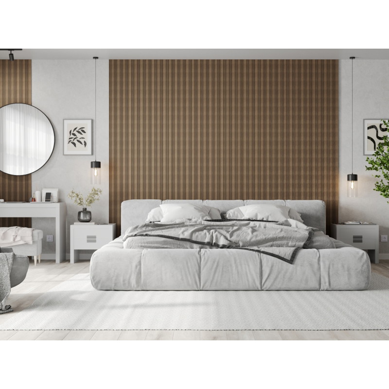 Mexen Lam-F Nano 01 Akustische Wandpaneele 280 x 32,4 cm, Filz 9 mm, technisches Furnier, Dunkle Walnuss - S108-280-01-044
