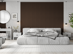 Mexen Lam-F Nano 01 Akustische Wandpaneele 280 x 32,4 cm, Filz 9 mm, technisches Furnier, Eiche Mocca - S108-280-01-045