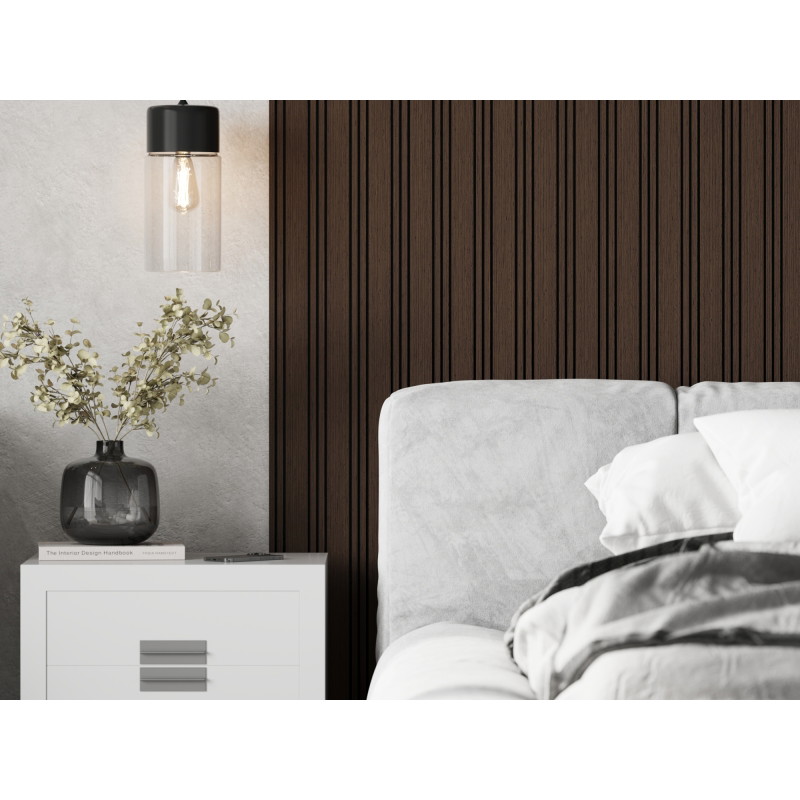 Mexen Lam-F Nano 01 Akustische Wandpaneele 280 x 32,4 cm, Filz 9 mm, technisches Furnier, Eiche Mocca - S108-280-01-045