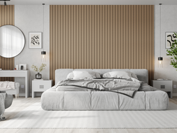 Mexen Lam-F Nano 01 Akustische Wandpaneele 280 x 32,4 cm, Filz 9 mm, technisches Furnier, Helles Nussbaum - S108-280-01-047