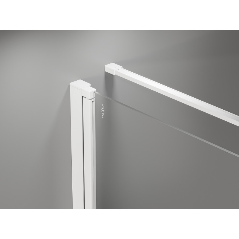 Mexen Mist-F faltbare Duschkabine rechts 100 x 85 cm, transparent, weiß - 8A6T-100-085-20-00-P