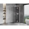 Mexen Mist-F faltbare Duschkabine rechts 100 x 100 cm, transparent, weiß - 8A6T-100-100-20-00-P