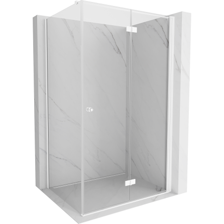 Mexen Mist-F faltbare Duschkabine rechts 110 x 100 cm, transparent, weiß - 8A6T-110-100-20-00-P