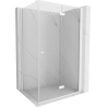 Mexen Mist-F faltbare Duschkabine rechts 120 x 100 cm, transparent, weiß - 8A6T-120-100-20-00-P