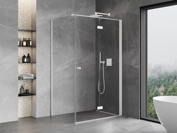 Mexen Mist-F Faltbare Duschkabine rechts 85 x 110 cm, transparent, weiß - 8A6T-085-110-20-00-P