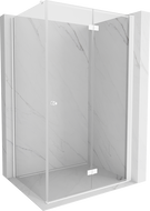 Mexen Mist-F faltbare Duschkabine rechts 100 x 110 cm, transparent, weiß - 8A6T-100-110-20-00-P