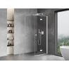 Mexen Mist-F faltbare Duschkabine rechts 120 x 120 cm, transparent, weiß - 8A6T-120-120-20-00-P