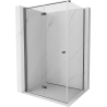 Mexen Mist-F faltbare Duschkabine links 105 x 90 cm, transparent, gebürstetes Gun Gray - 8A6T-105-090-66-00-L