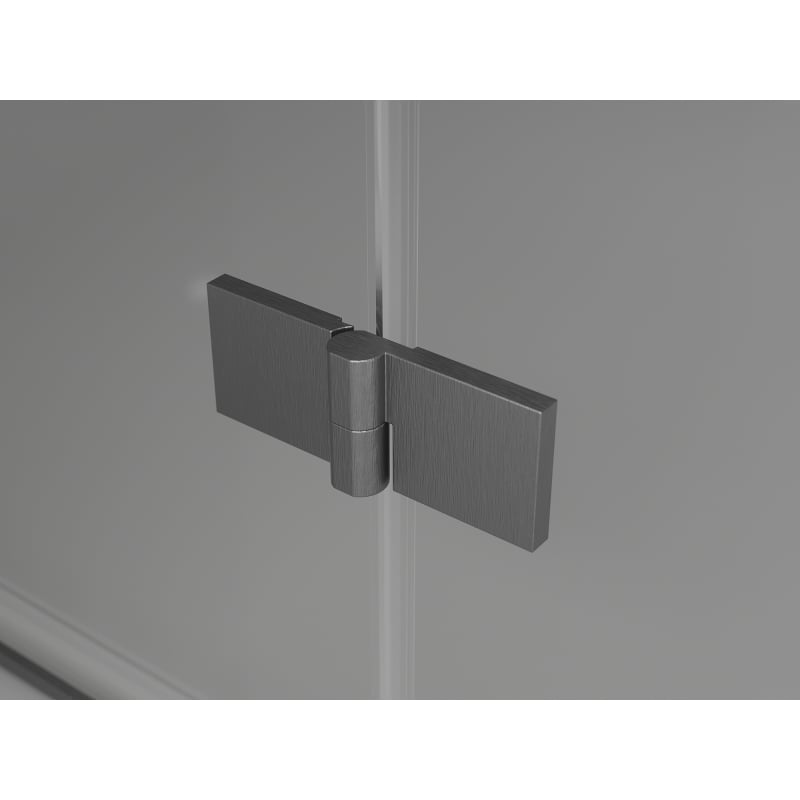 Mexen Mist-F faltbare Duschkabine links 120 x 90 cm, transparent, gebürstet Gun Gray - 8A6T-120-090-66-00-L
