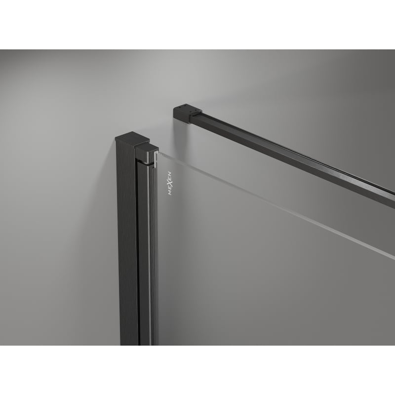 Mexen Mist-F faltbare Duschkabine links 115 x 100 cm, transparent, gebürstetes Gun Gray - 8A6T-115-100-66-00-L