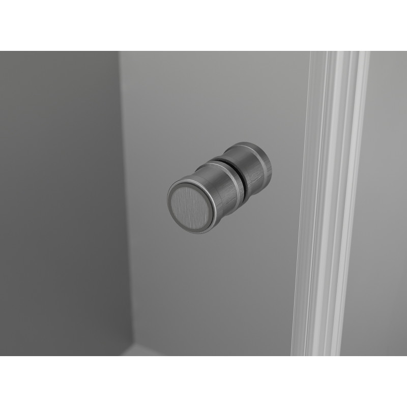 Mexen Mist-F faltbare Duschkabine links 115 x 100 cm, transparent, gebürstetes Gun Gray - 8A6T-115-100-66-00-L