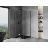 Mexen Mist-F faltbare Duschkabine links 90 x 90 cm, transparent, Gun Metal - 8A6T-090-090-95-00-L
