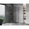 Mexen Mist-F faltbare Duschkabine links 90 x 90 cm, transparent, Gun Metal - 8A6T-090-090-95-00-L