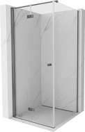 Mexen Mist-F faltbare Duschkabine links 90 x 90 cm, transparent, Gun Metal - 8A6T-090-090-95-00-L