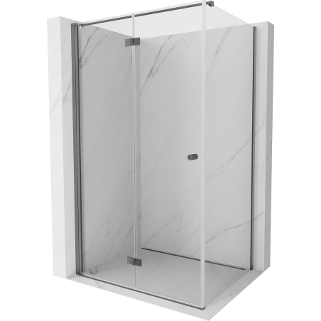 Mexen Mist-F faltbare Duschkabine links 105 x 120 cm, transparent, Gun Metal - 8A6T-105-120-95-00-L