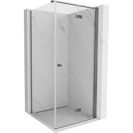 Mexen Mist-F faltbare Duschkabine rechts 70 x 70 cm, transparent, Gunmetal - 8A6T-070-070-95-00-P