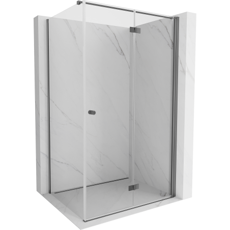 Mexen Mist-F faltbare Duschkabine rechts 85 x 75 cm, transparent, Gun Metal - 8A6T-085-075-95-00-P