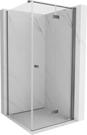 Mexen Mist-F faltbare Duschkabine rechts 100 x 100 cm, transparent, gun metal - 8A6T-100-100-95-00-P