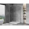 Mexen Mist-F faltbare Duschkabine links 115 x 70 cm, transparent, gebürstetes Nickel - 8A6T-115-070-97-00-L