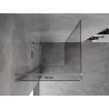Mexen Mist-F faltbare Duschkabine links 80 x 80 cm, transparent, gebürsteter Nickel - 8A6T-080-080-97-00-L