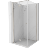 Mexen Mist-F faltbare Duschkabine links 90 x 90 cm, transparent, gebürstetes Nickel - 8A6T-090-090-97-00-L