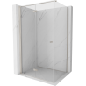 Mexen Mist-F faltbare Duschkabine links 110 x 90 cm, transparent, gebürsteter Nickel - 8A6T-110-090-97-00-L