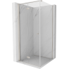 Mexen Mist-F faltbare Duschkabine links 95 x 95 cm, transparent, gebürstetes Nickel - 8A6T-095-095-97-00-L