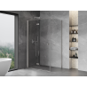 Mexen Mist-F faltbare Duschkabine links 70 x 100 cm, transparent, gebürsteter Nickel - 8A6T-070-100-97-00-L