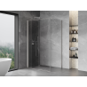 Mexen Mist-F faltbare Duschkabine links 90 x 100 cm, transparent, gebürstetes Nickel - 8A6T-090-100-97-00-L